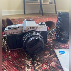 Vintage Minolta X-370 film camera.